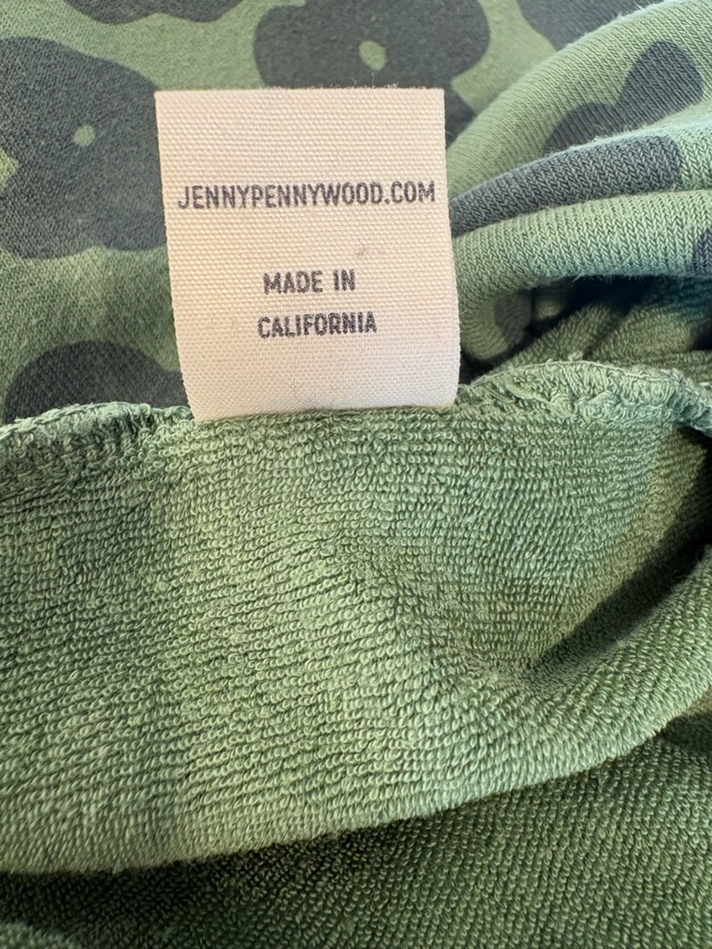 Jenny Pennywood Crewneck Sweatshirt - “Celeste” Pattern - Green - Picture 5 of 5